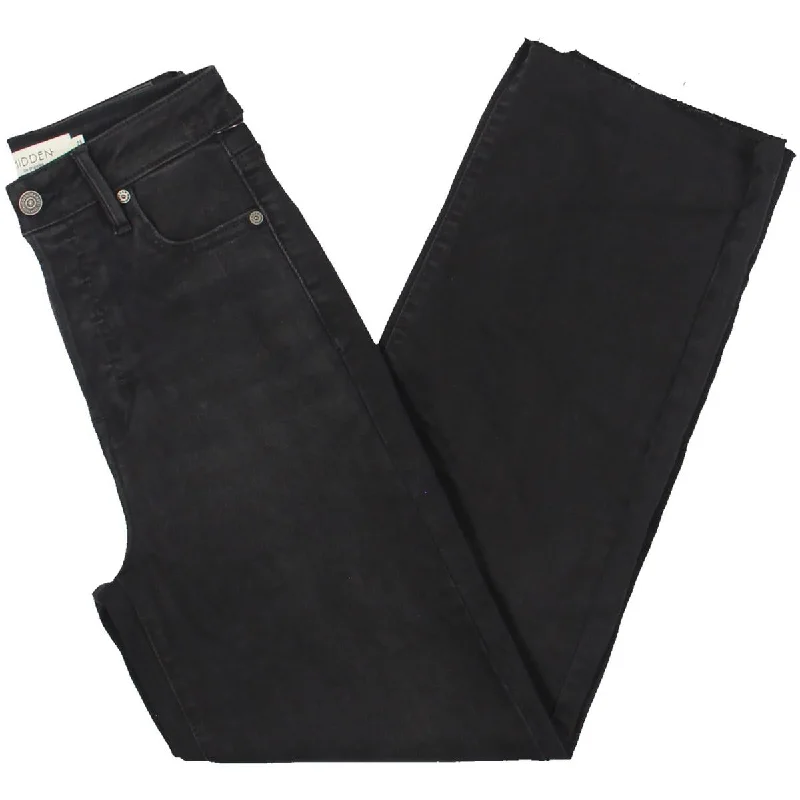 Womens Front Buttons Pockets Wide Leg Jeans Earthy Women's 