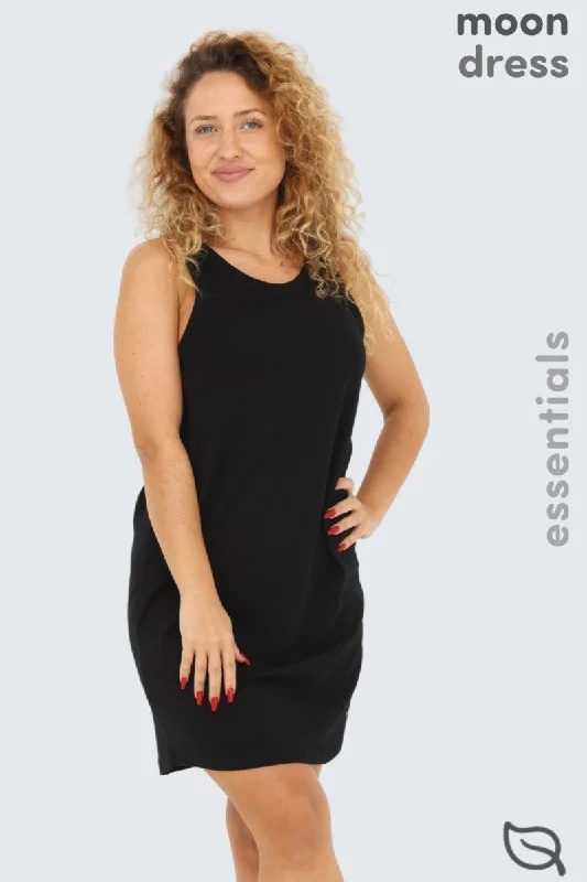 W Moon Day Dress - Black Artistic Women's Avant - 