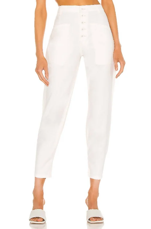 Tammy High Rise Trouser In Alabaster Dapper Women's 1920S