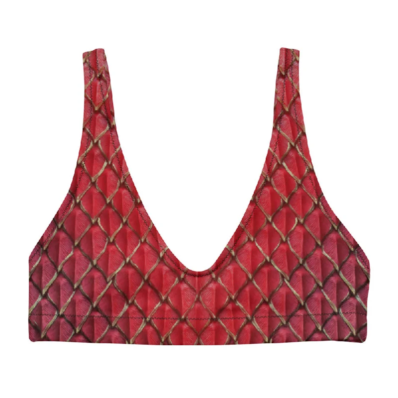 Dragonheart Recycled Padded Bikini Top Classic Women's Pin - striped