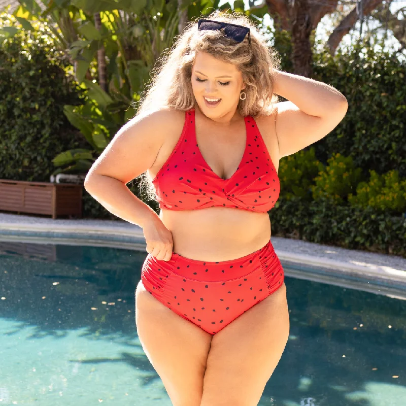 Oceans Of Love Swim Bottom, Watermelon Sharp Women's Italian