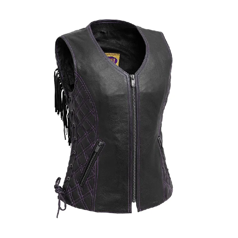 Bandida Women's Motorcycle Leather Vest Vacation