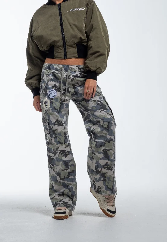 Womens Nyc Badge Cargo Trouser - Camo Refined Women's Classic 