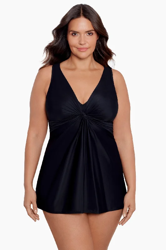 Plus Size Must Haves Marais One Piece Swim Dress Laid - back Women's Style