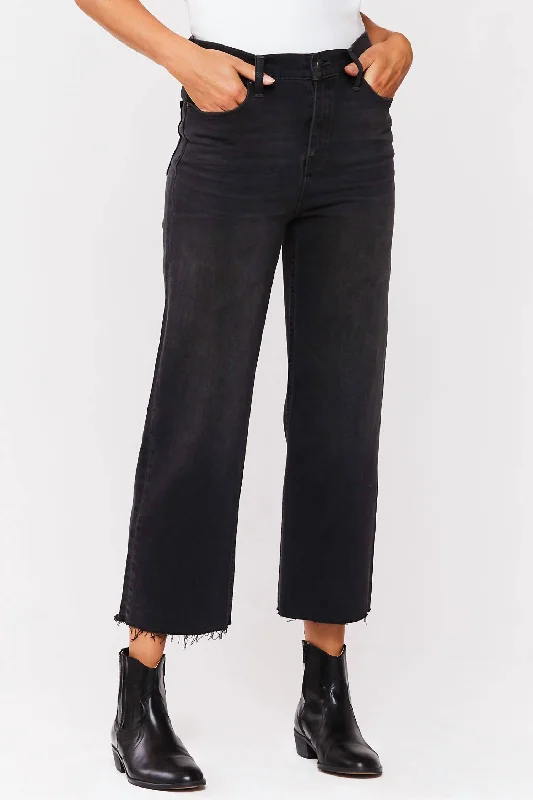 West Coast Flare Denim Jean In Grey Ash Compression