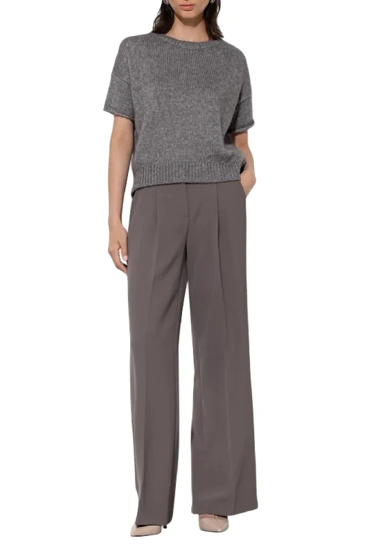 Wide Leg Trouser In Taupe Women