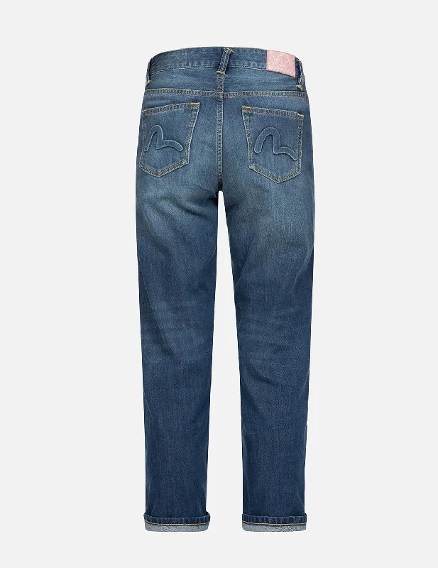Seagul Embossed Pockets Relax Fit Jeans Rugged Women's Outdoor 