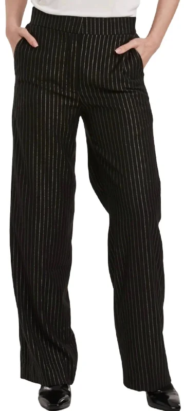 Azula Pants In Black/silver Streetwear Style for 
