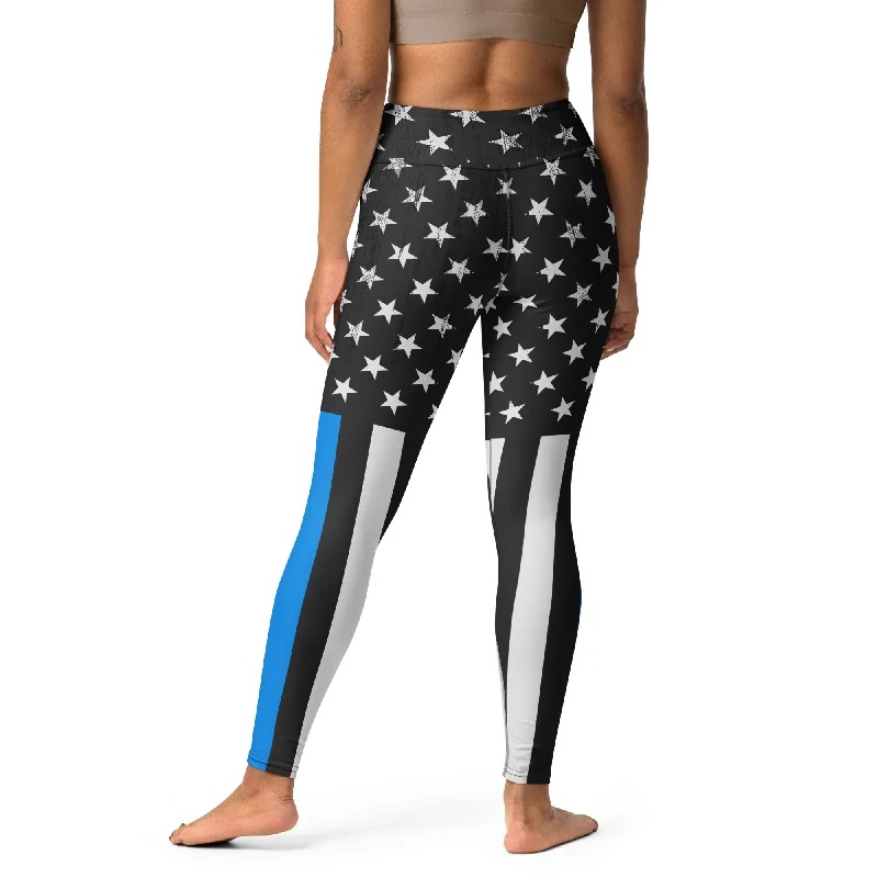 First Responder Police Yoga Leggings Traditional Women's 