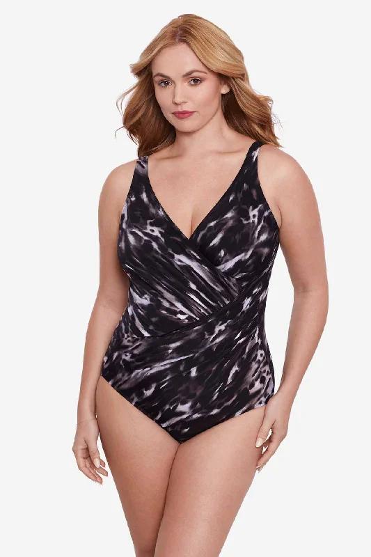Plus Size Tempest Oceanus One Piece Swimsuit Polished Women's Silk