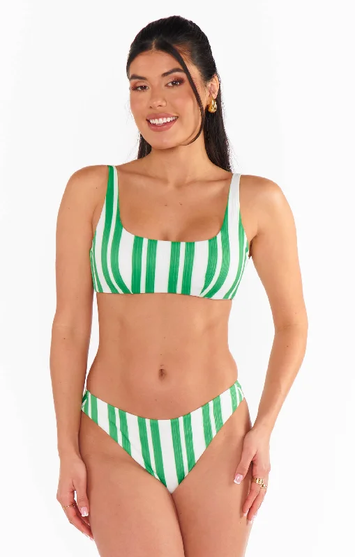 Silvana Bottom ~ Center Court Stripe Micro Rib Confident Women's High - fashion