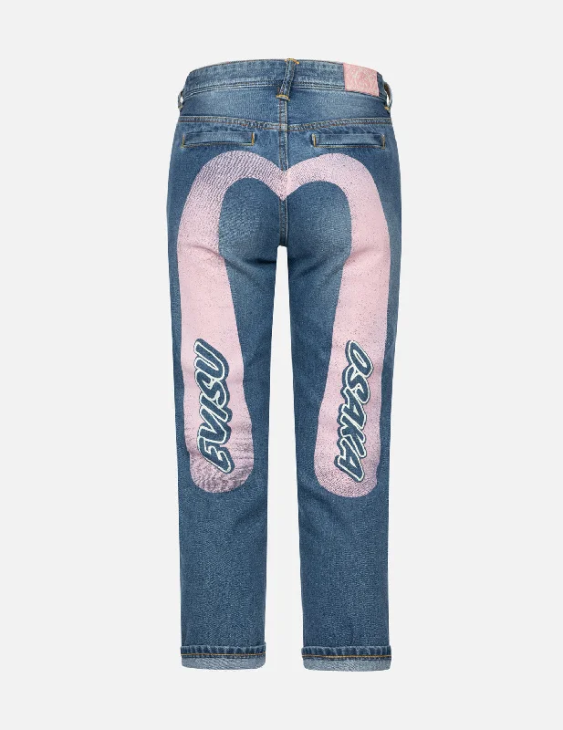EVISU OSAKA Daicock Print Relax Fit Jeans British Gentlewoman Style