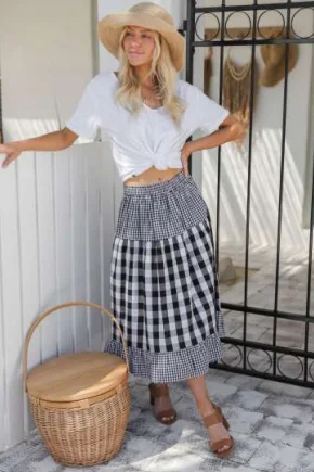 Clara skirt black/white Trendy Women's 