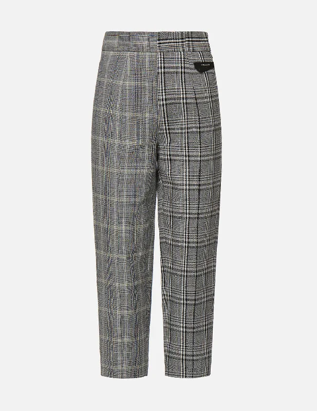 Leather Badge Mixed Plaid Pants Youthful Women's Anime - inspired