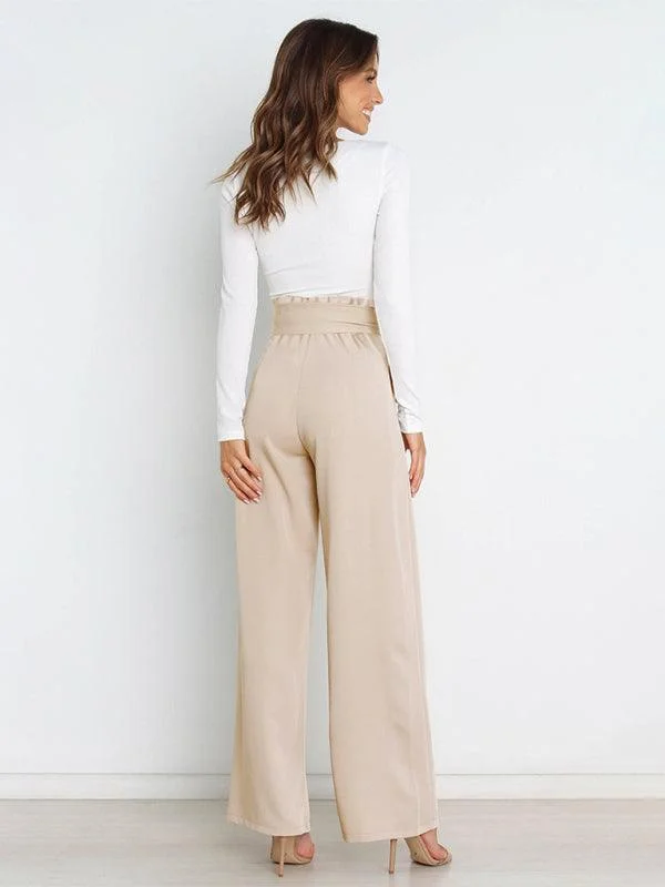 High Waist Wide Leg Women Pants Confident Women's High - fashion