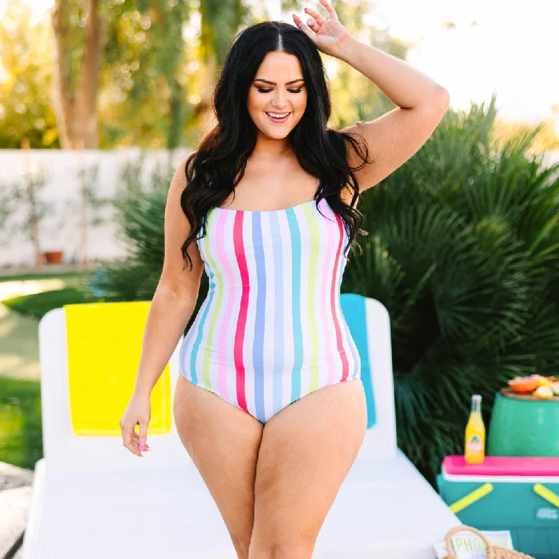 Seaside Sweetheart Swimsuit, Rainbow Contemporary 