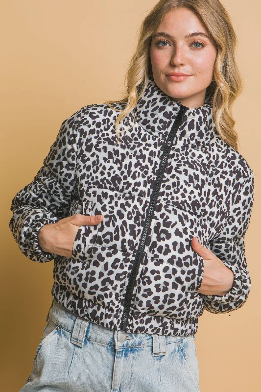 Animal Puffer Jacket in Black FINAL SALE Feminine Women's Soft 