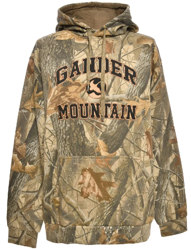 Woodland Printed Hoodie - M Tough Women's Military - inspired
