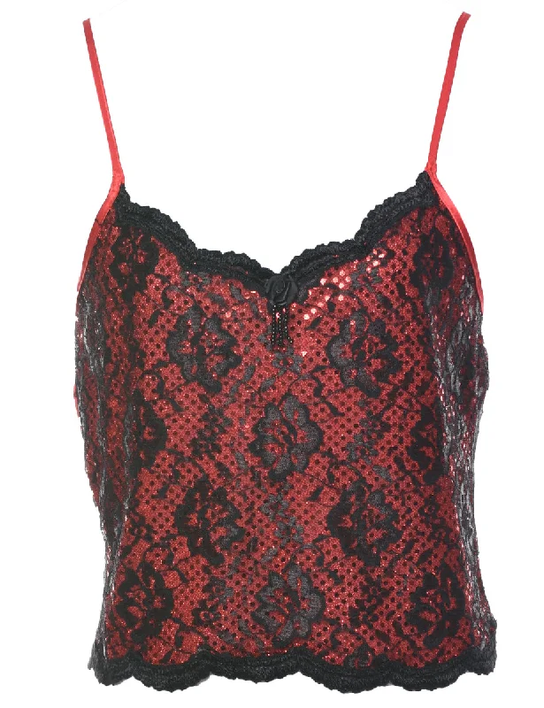 Sequined Evening Top - M Bold Women's Statement