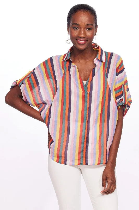 Teale Top - Fiesta Stripes garde