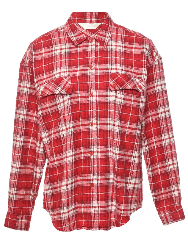 Red Checked Shirt - M Women