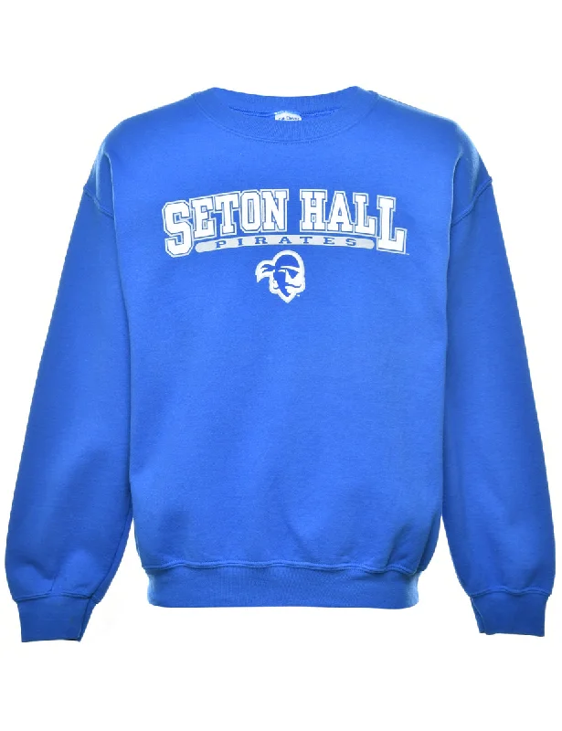 Seton Hall Pirates Printed Sweatshirt - M Sleek Women's Metallic