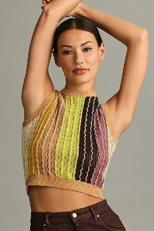 Crewneck Knit Vest Confident Women's High - fashion