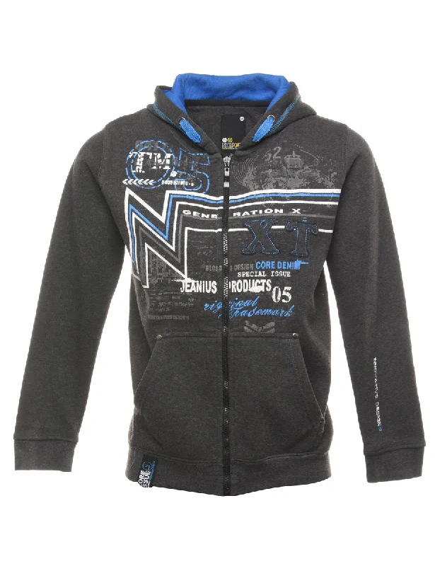 Grey Generation X Printed Hoodie - S Monochromatic All - in - one