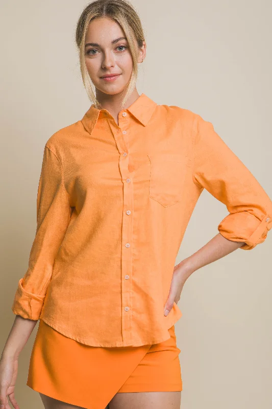 The Beachside Linen Button Down Top MORE COLORS Cozy Women's Winter
