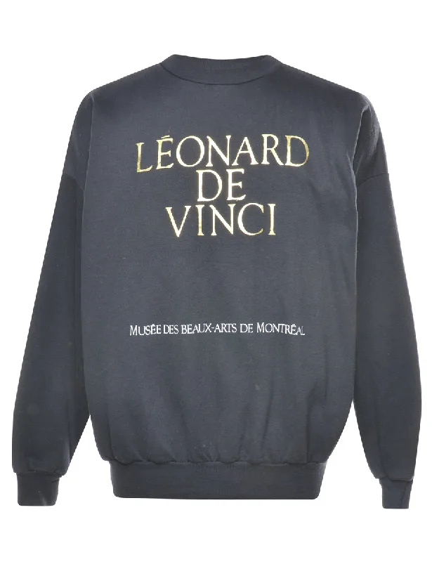 Black Printed Sweatshirt - M Sharp Women's Italian