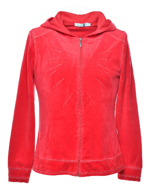 Velvet Hooded Sweatshirt - M Sporty Women's Tennis