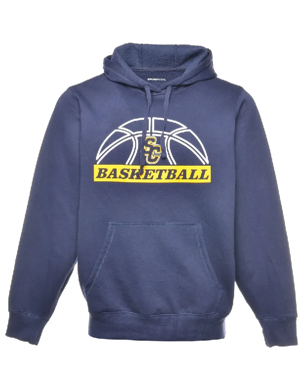 Basketball Printed Hoodie - M Sporty Women's Athleisure 