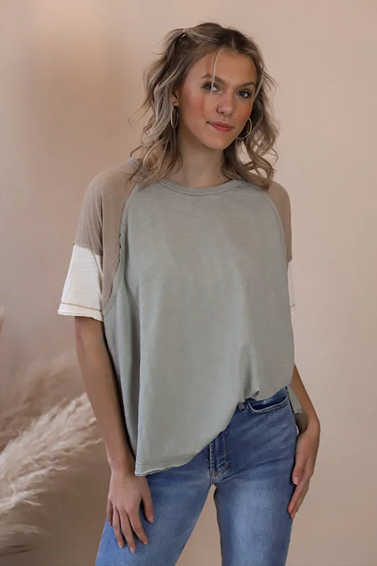 Sage Colorblocked Tee Modern Women's 