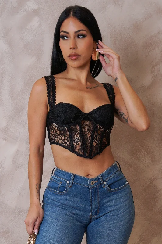 Lead The Way Crop Top  - Black Gym