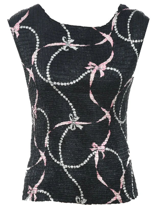 Crinkle Printed Top - S Bold Women's Statement