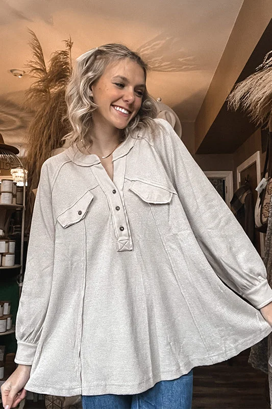 Iris Oatmeal Blouse Gym