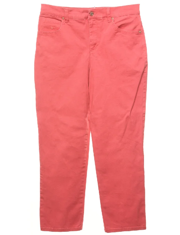 Red Straight Fit Jeans - W32 L28 Business