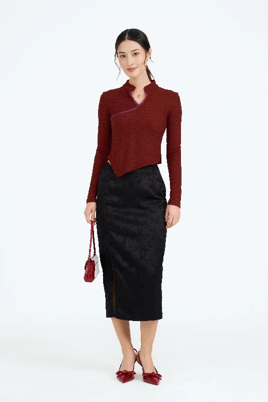 Ruby Collared Knit Top Modern Women's Tech