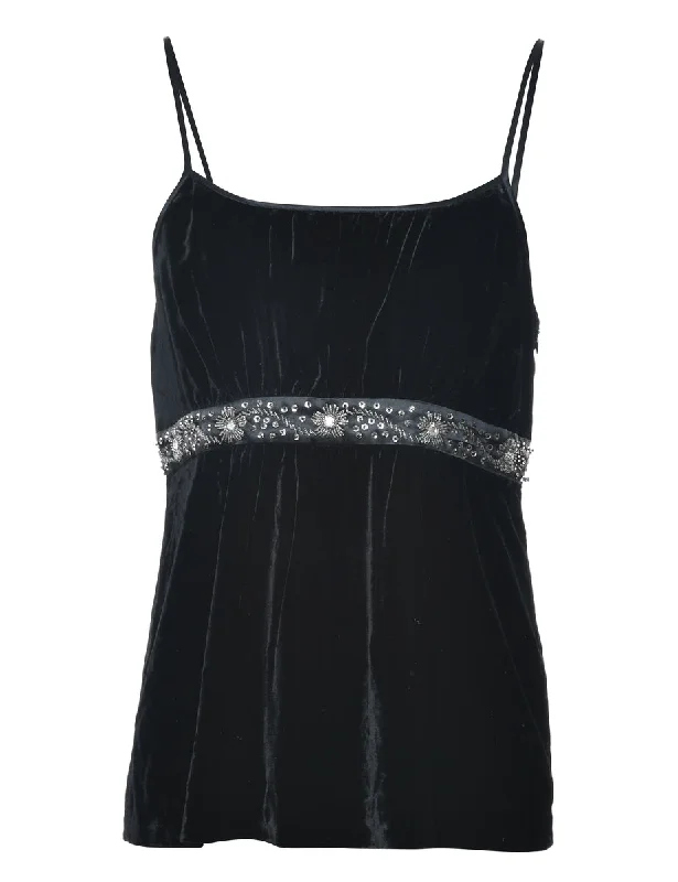 Beaded Velvet Party Top - S Street