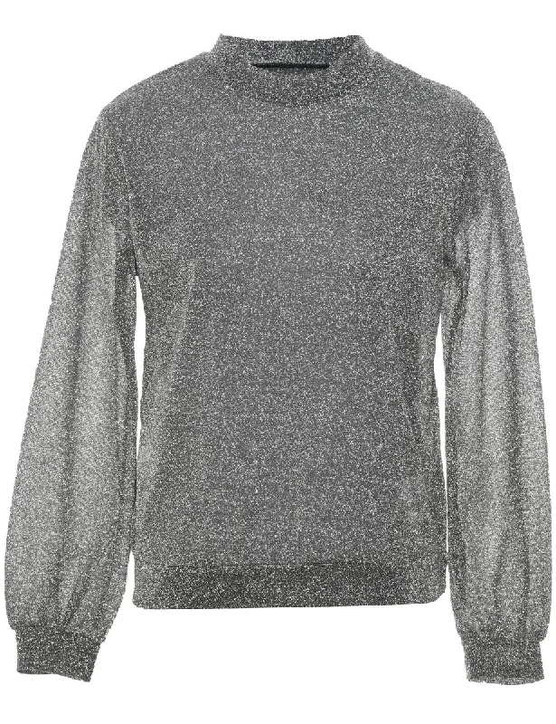 Lurex Evening Top - M Contemporary 