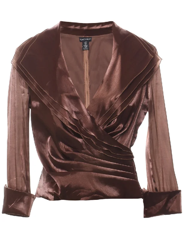 Dark Brown Evening Top - M Rugged Women's Outdoor 