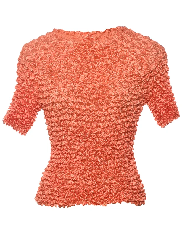 Crinkle Orange Top - S Bohemian Women's Free