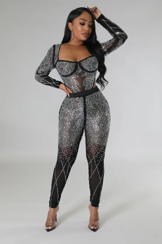 Adryana Babe Bodysuit Legging Set Classic Women's Tweed
