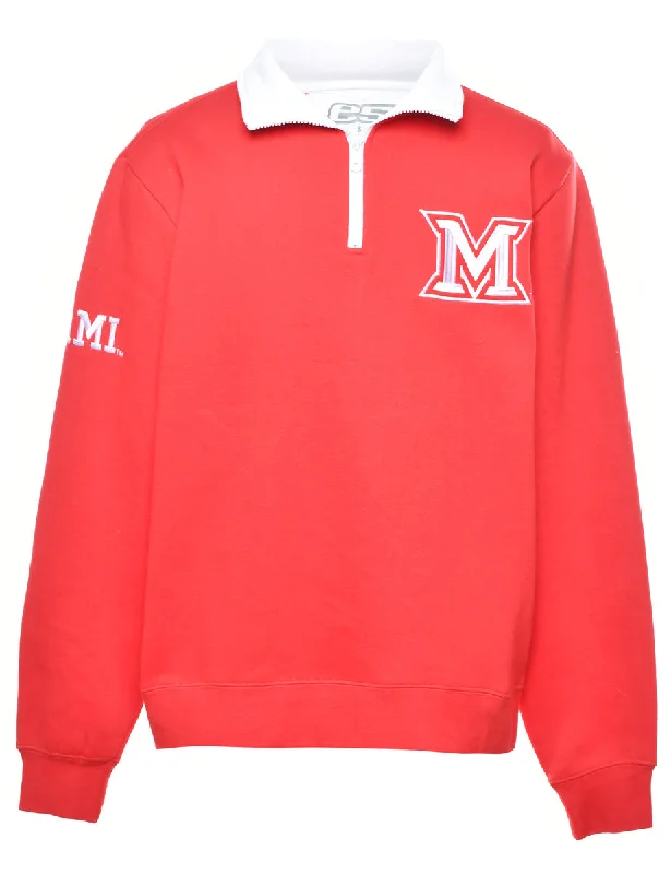 M Embroidery Sweatshirt - S Hip Women's Retro
