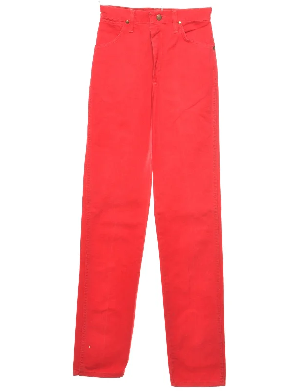 Wrangler Red Classic Jeans - W26 L36 Cool Women's Skate