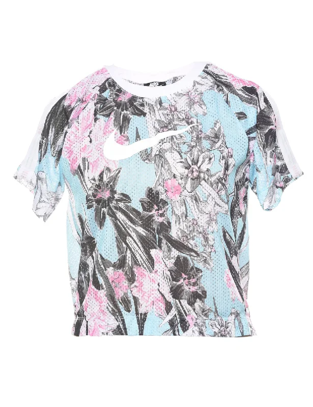 Nike Floral Top - S Traditional Women's 