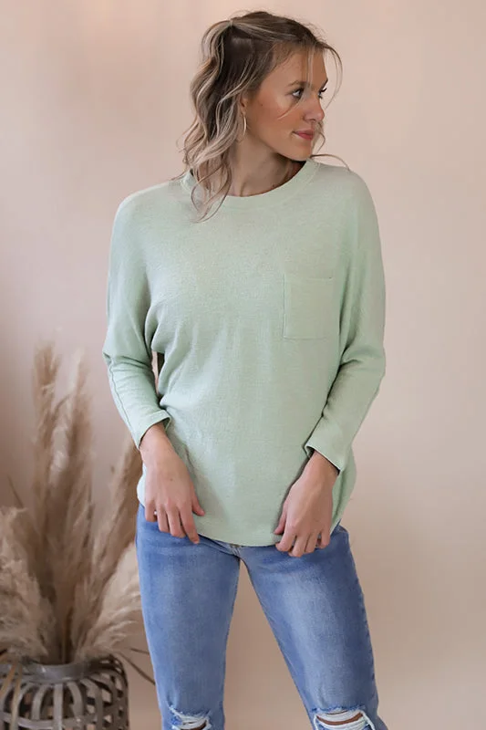 Sage Pocket Blouse Dapper Women's 1920S