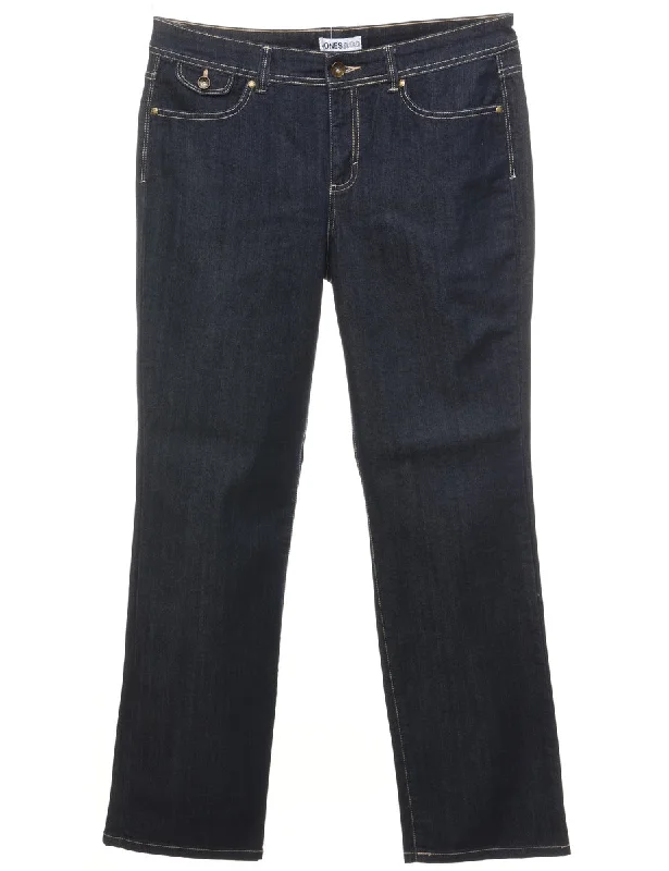 Black Straight Fit Jeans - W35 L31 British Gentlewoman Style