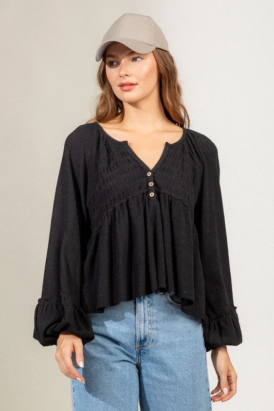 Monica Black Blouse Refined Women's Classic 
