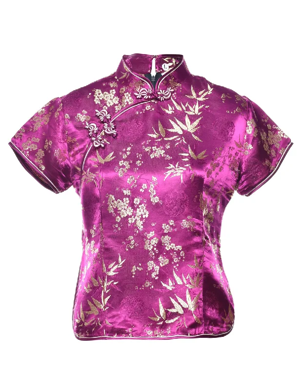 Brocade Silk Evening Top - S Country